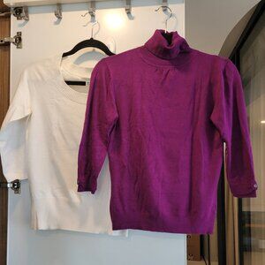 TWO 3/4 sleeve sweaters